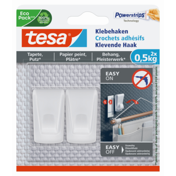 Tesa Klevende Haken 2st 0.5 kg
