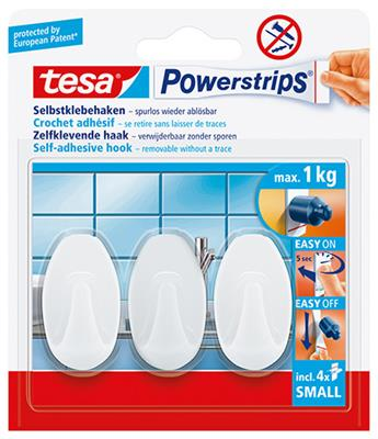 Tesa Powerstrips Mini Wit Ovaal