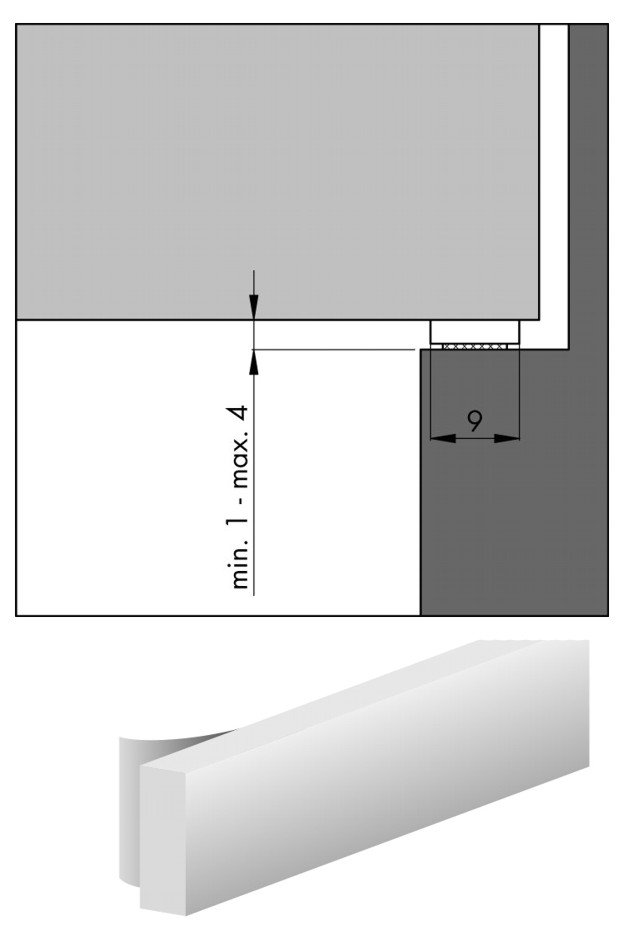 Tochtband, I, Wit 610301062 9x4mm - 7.5 m