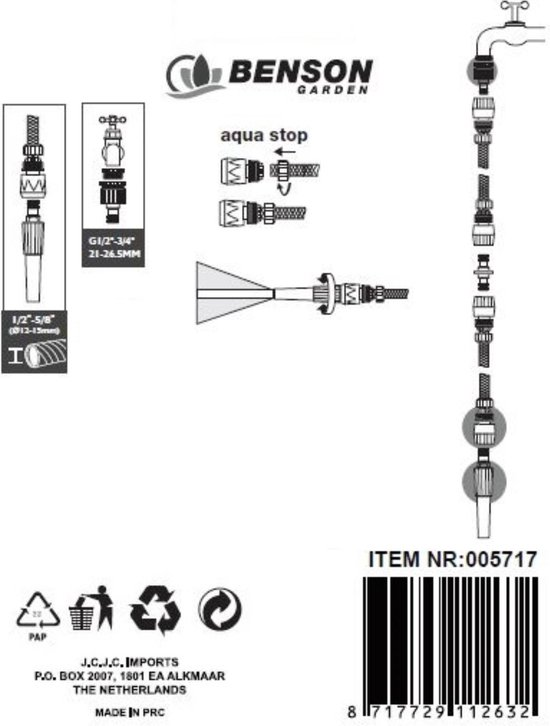 Tuinslang Koppeling Set 3