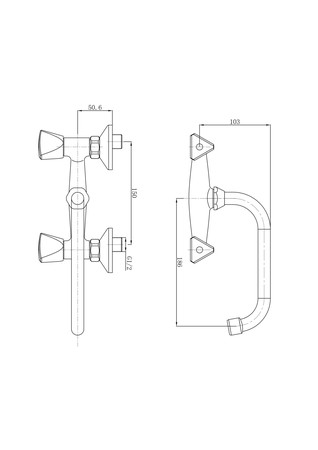 Isifix Easy Ii 2-Greepsmengkraan Keuken U-Uitloop Muurmontage Mobiele Bek 2