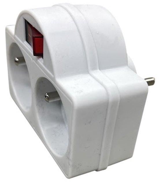 Tweewegstekker met Schakelaar 2x16a White 4