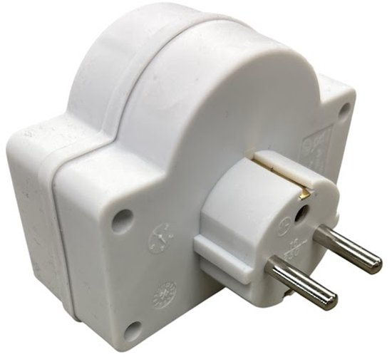 Tweewegstekker met Schakelaar 2x16a White 5