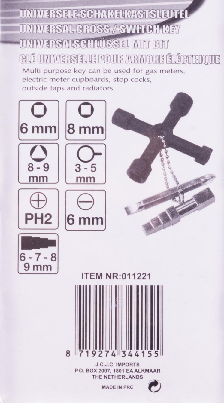 Universele Schakelkastsleutel 5