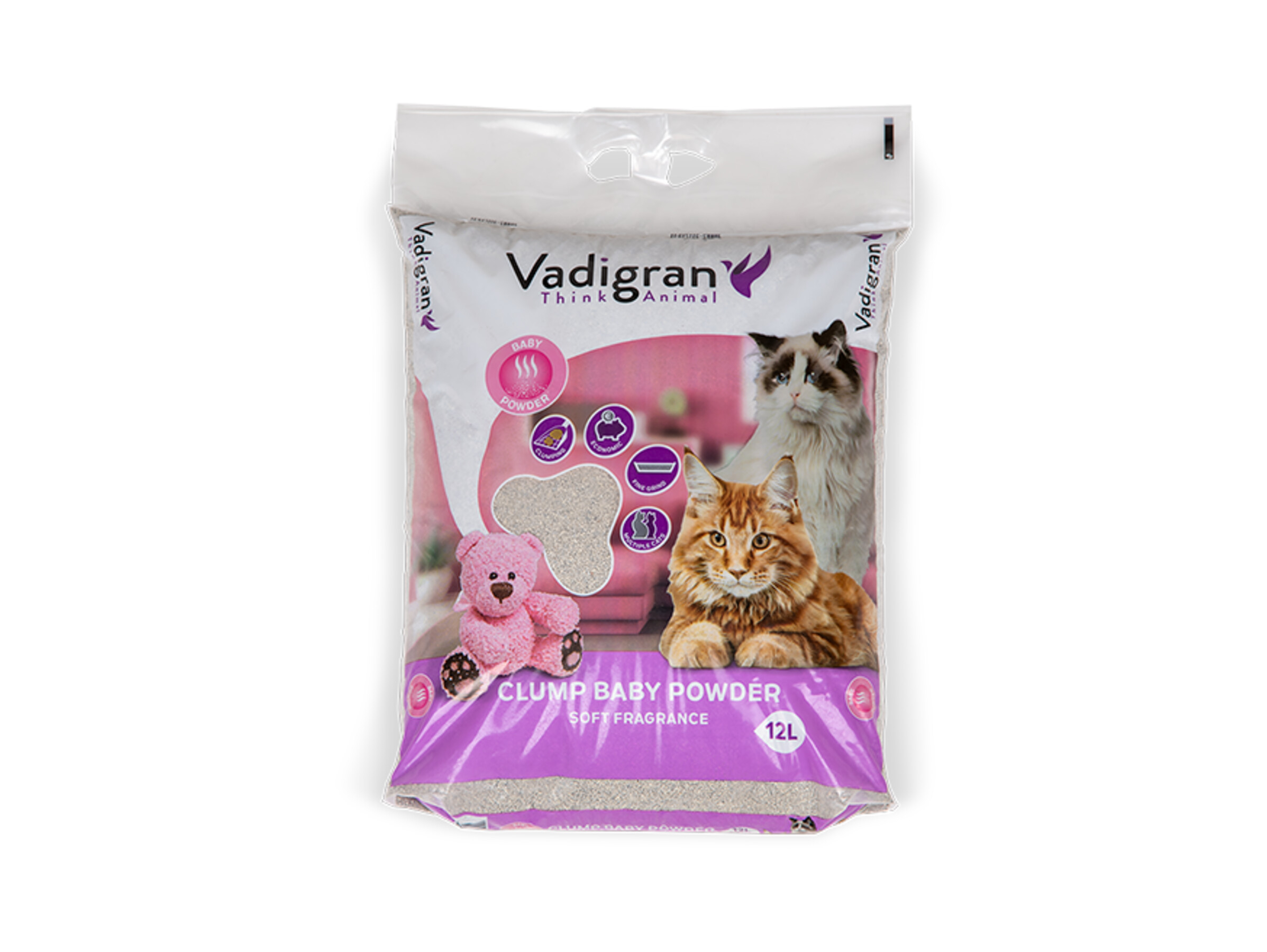 Vadigran Cat Litter Bentonite Baby Powder 12 kg 4