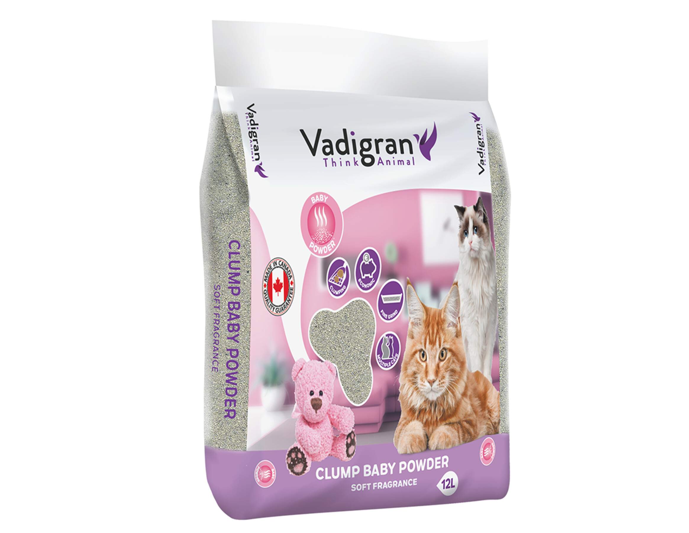 Vadigran Cat Litter Bentonite Baby Powder 12 kg