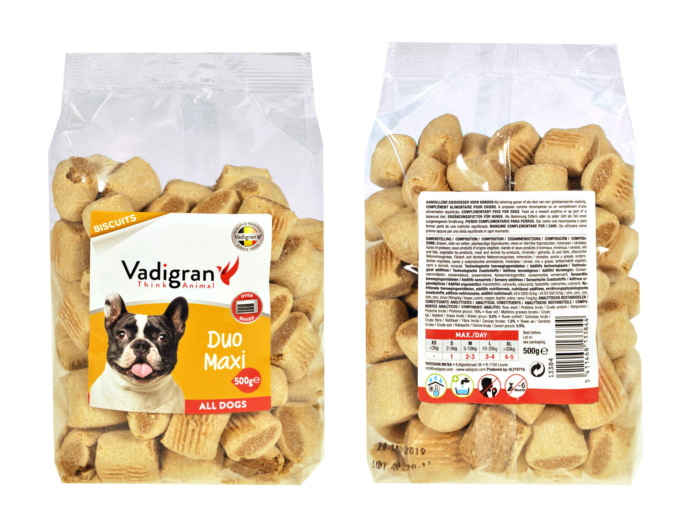 Vadigran Snack Hond Biscuits Duo Maxi 500 g 3