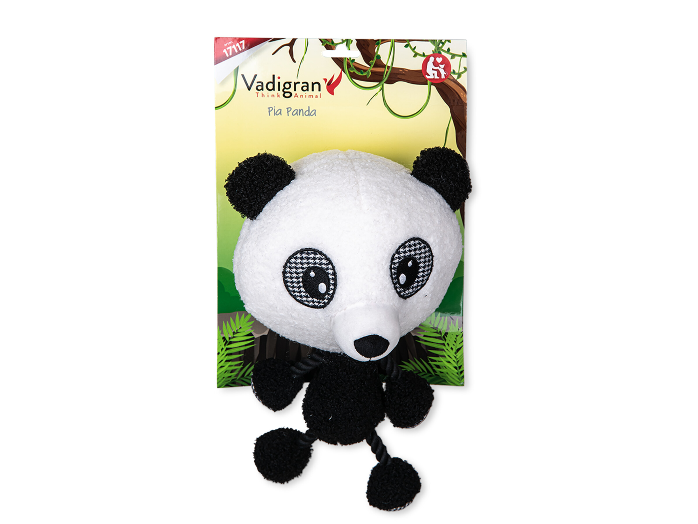 Vadigran Speelgoed Hond Pluche Pia Panda 30 cm 3