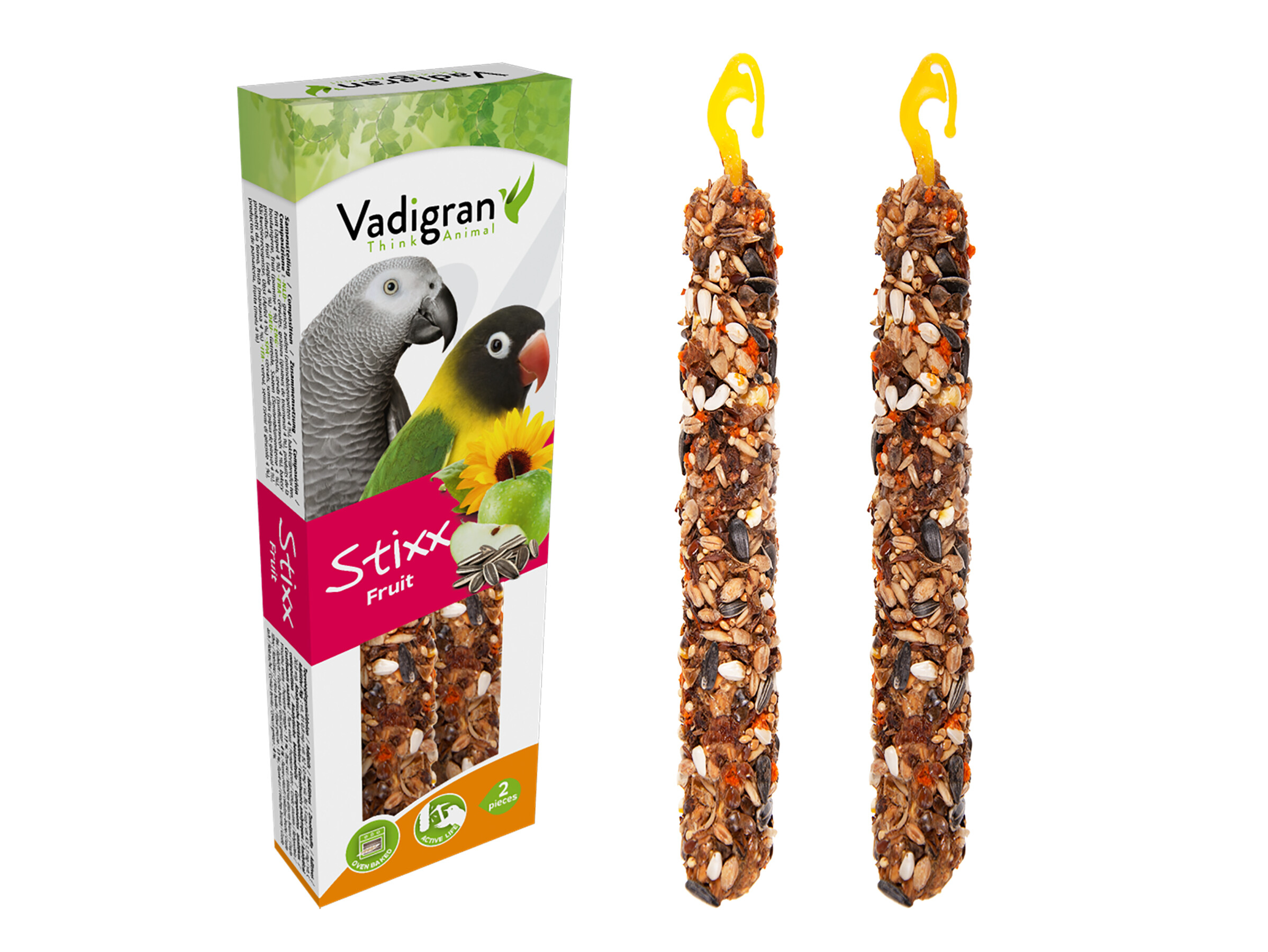 Vadigran Stixx Parkiet Papegaai Fruit 115gr 2