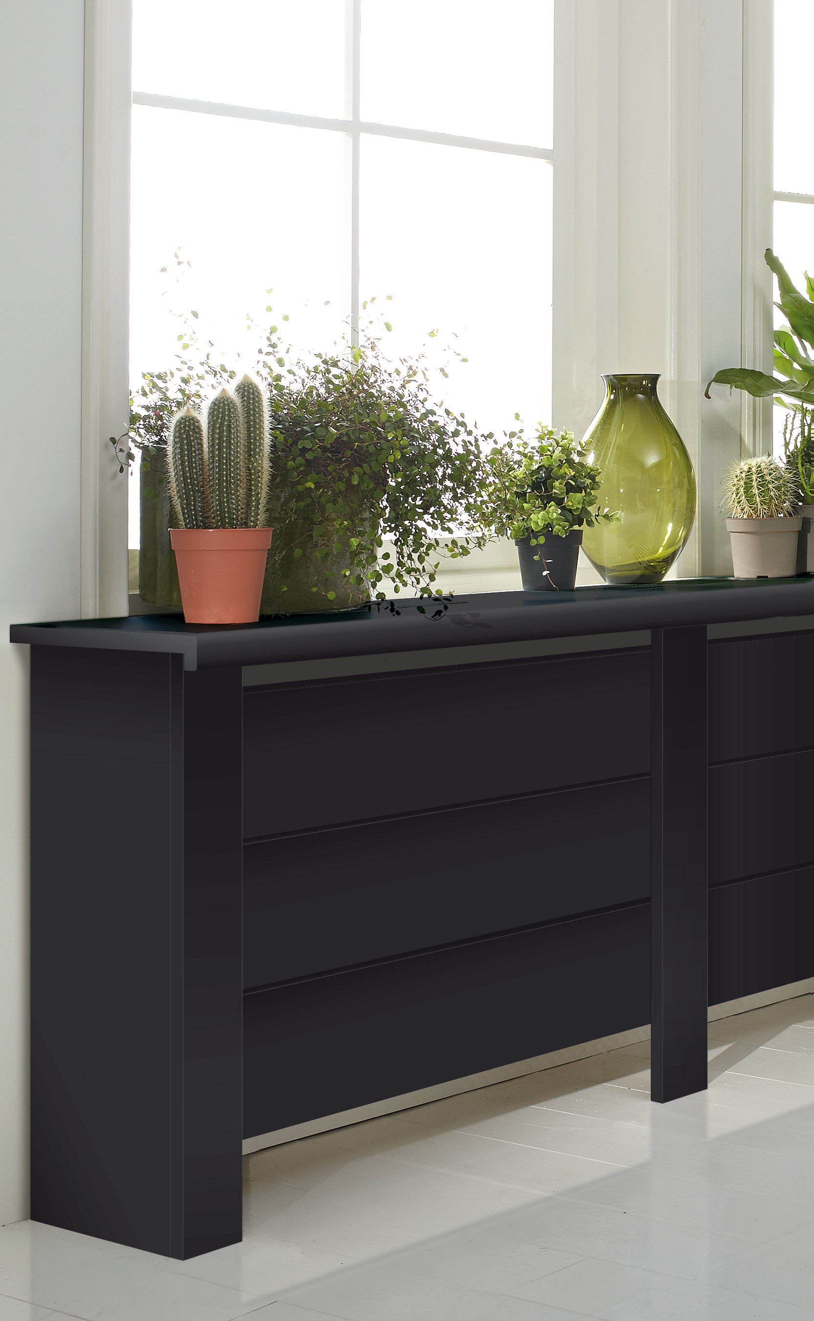 Vensterbank Zwart 36 mm 160x30cm 4