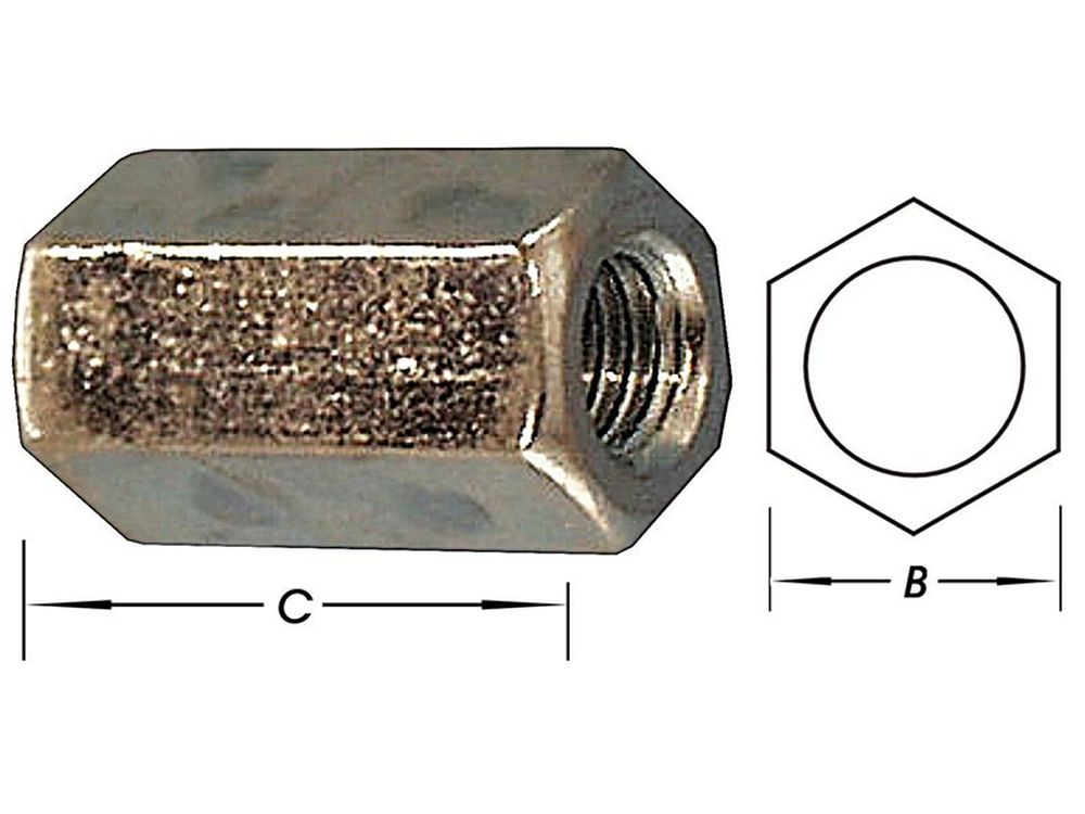 Verbindingsmoeren, Verzinkt M6 X 18 mm