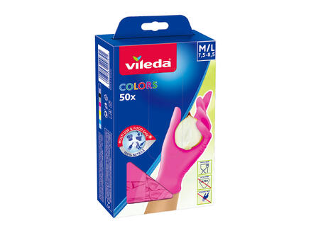 Vileda Handschoenen Colors 50pcs M/l 3