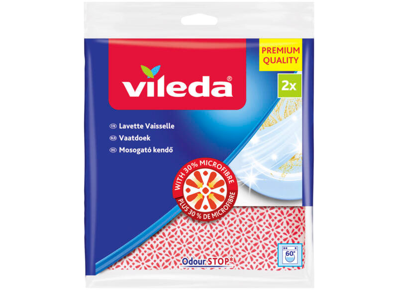 Vileda Vaatdoek 2st + 30% Microvezel