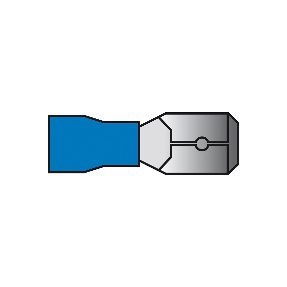 Vlakstekker Blauw 6.3x0.8mm 2