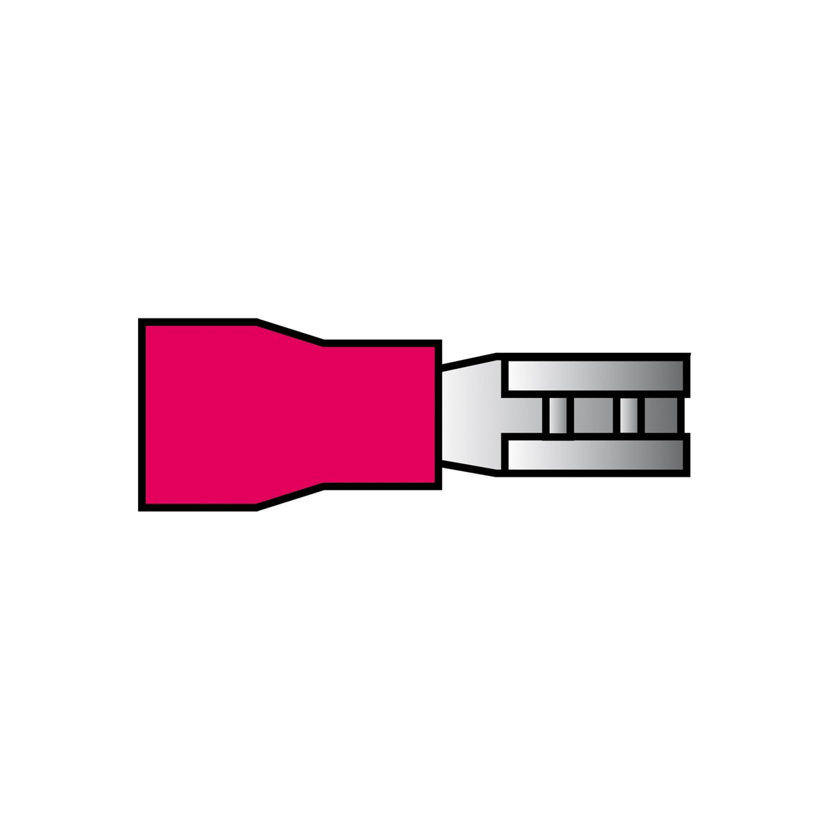Vlakstekkerhuls Rood