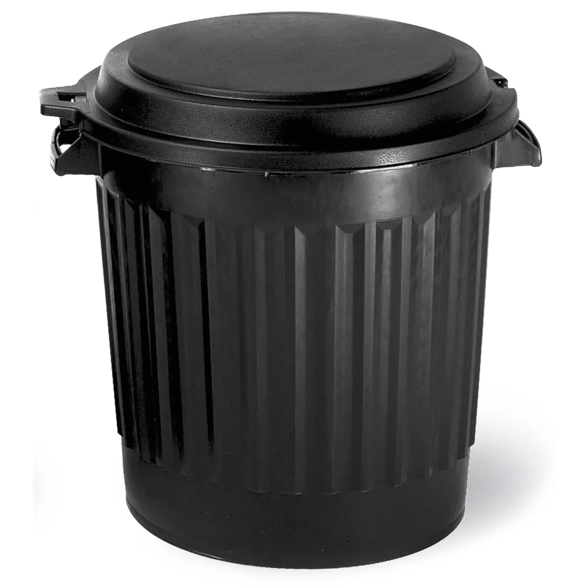 Vuilbak 80 l met Deksel Zwart
