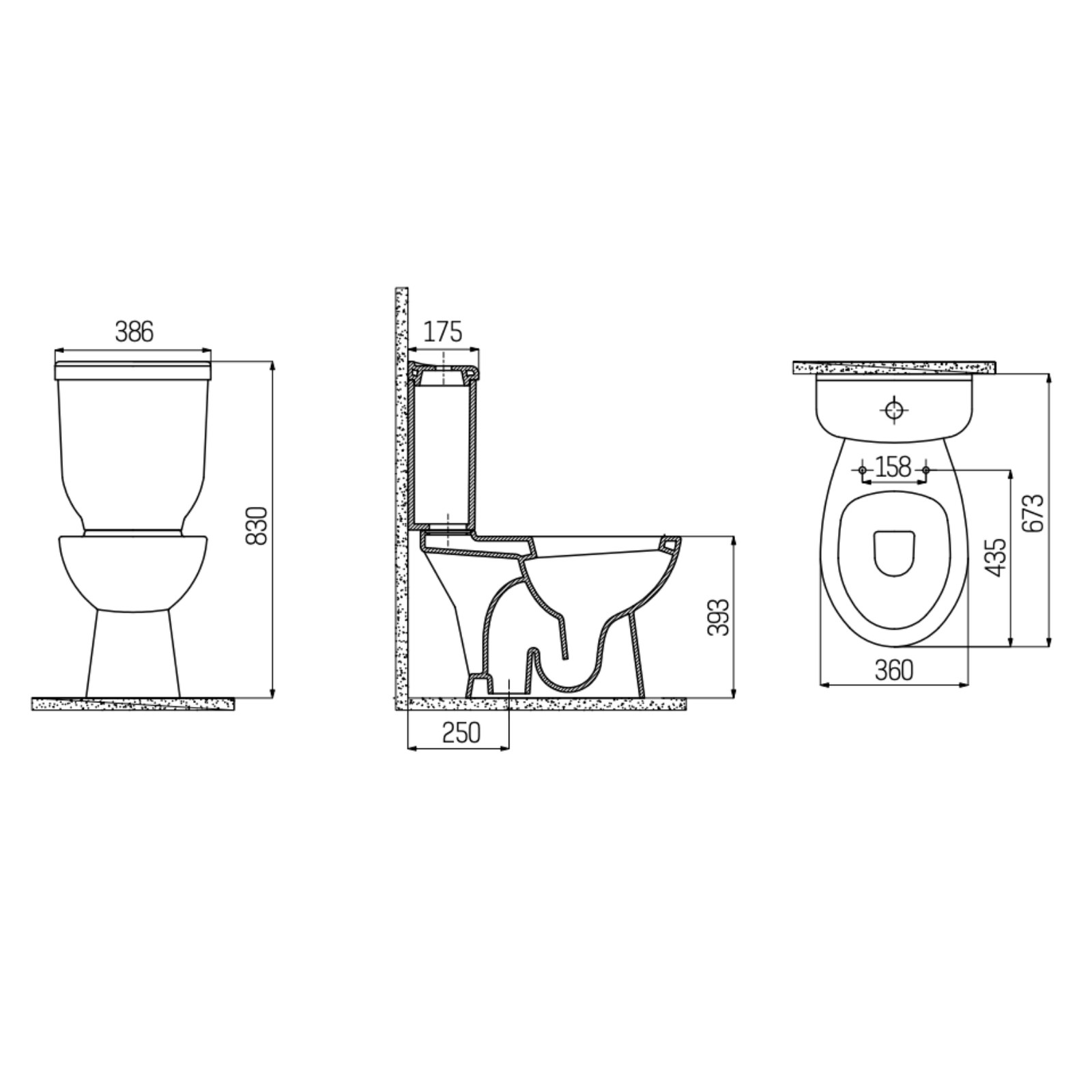 Wc Sedef Achteruitg Onderpot+reserv+bril 2