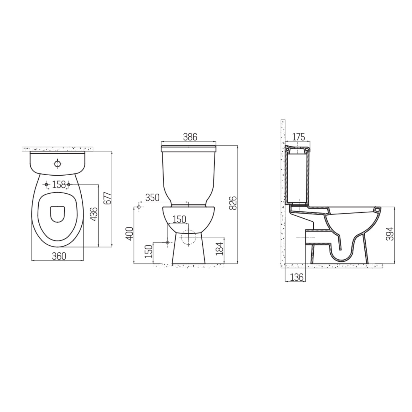 Wc Sedef Onderpot Achteruitgang met Sproeier 2