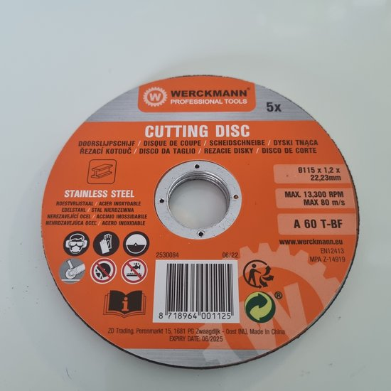 Werckmann 5 Slijpschijven 5st A60 1115 mm 5