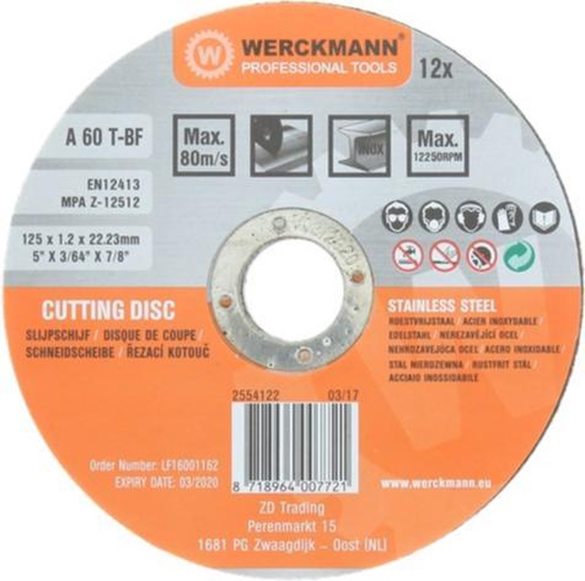 Werckmann Slijpschijven 12st 125 mm 2