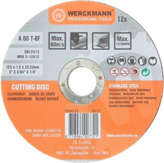 Werckmann Slijpschijven 12st 125 mm 5