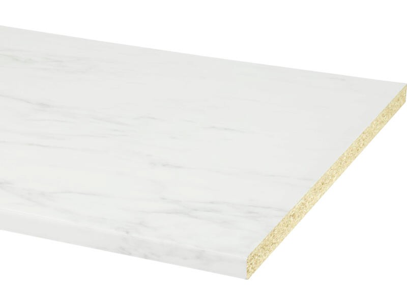 Werkblad 182x60x2.8cm Wit Marmer