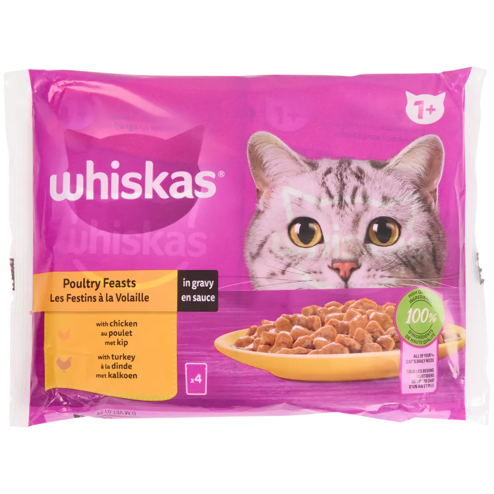 Whiskas Maaltijdzakjes 4x85g Kip