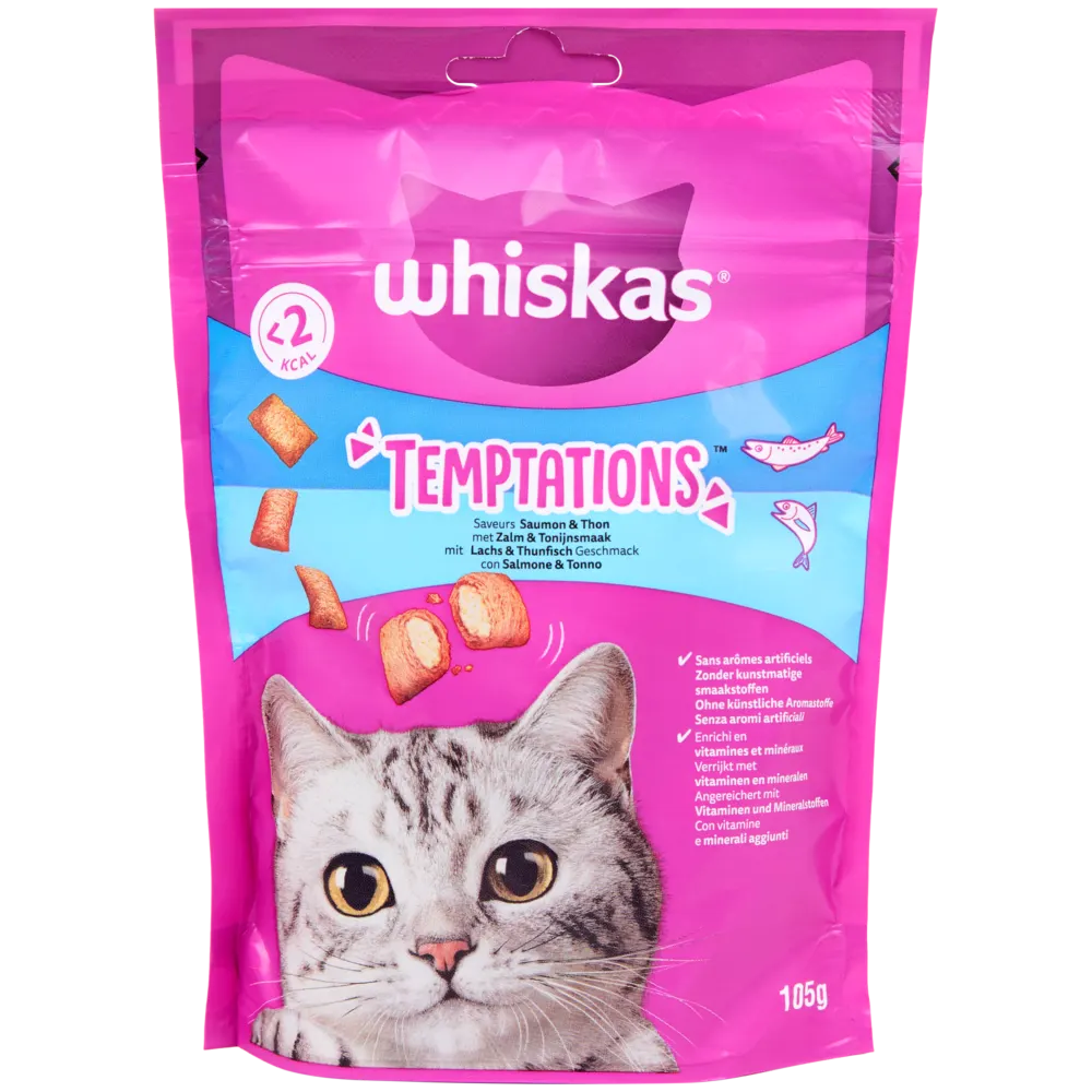 Whiskas Temptations Kip + Kaas 105 g 2