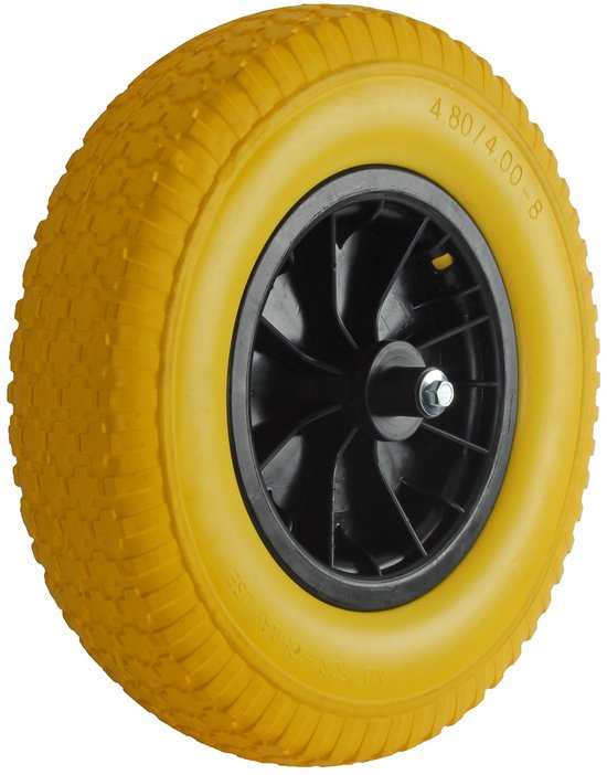 Wiel + Band Kruiwagen Pu 4.00-8 Ø 392 mm 5