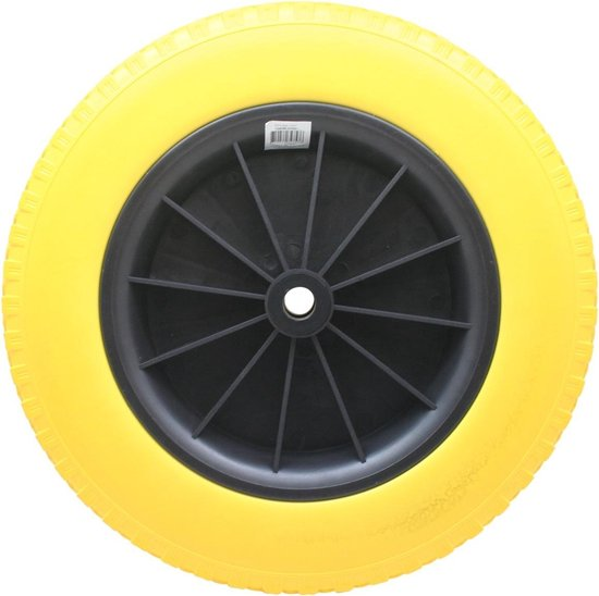Wiel + Band Kruiwagen Pu 4.00-8 Ø 392 mm